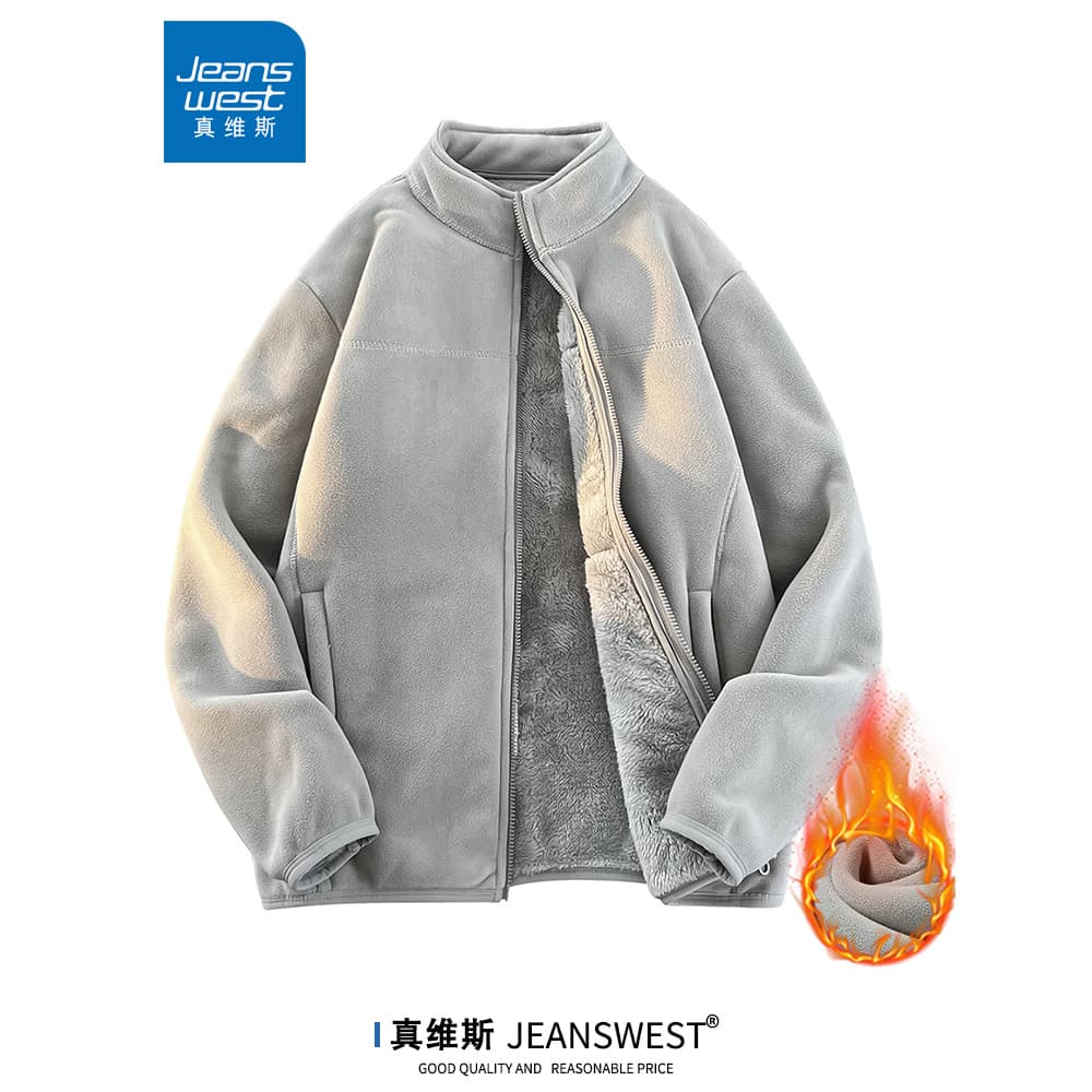 Real Vice gola alta forro de lã jaqueta masculina outono inverno novo estilo jaqueta de lã jaqueta masculina feminina me
