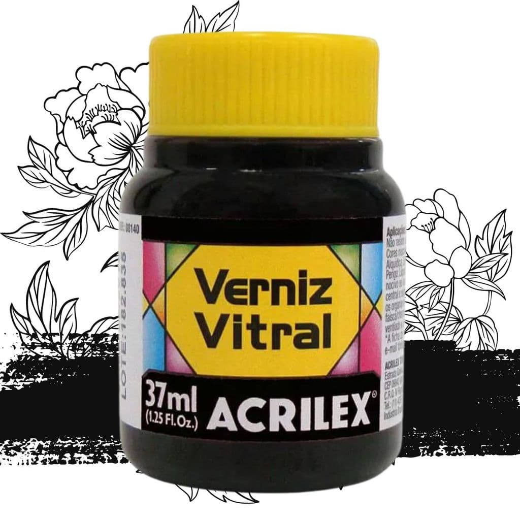 Verniz Vitral 37ml 520-preto
