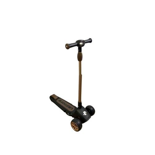Patinete Infantil Led Luzes Coloridas Scooter Criança Preto Branco