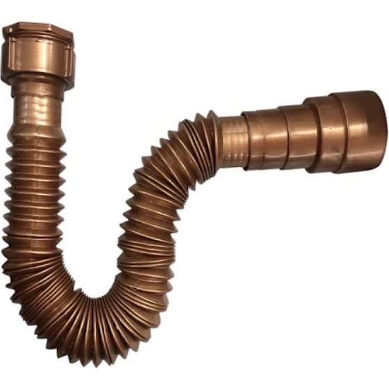 Sifão Sanfonado Tubo Extensivo Cobre Banheiro 72cm Universal