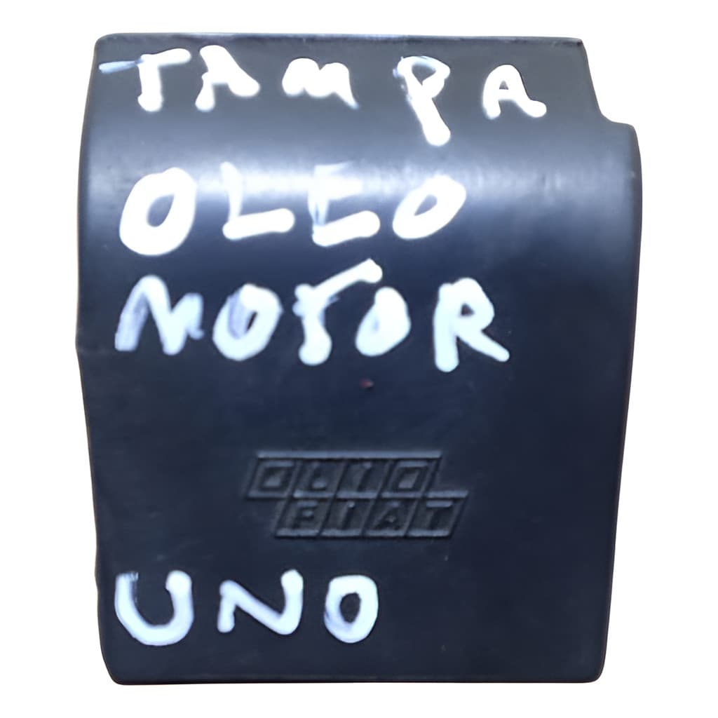 Tampa Óleo Motor Fiat Uno 1.0 Fire Borracha - Preto