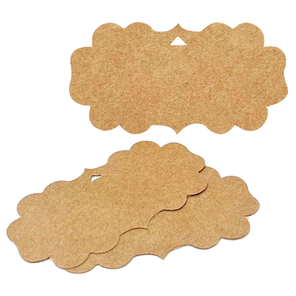 Tag Retangular Kraft (6,5 x 3,5 cm) 100 Unidades