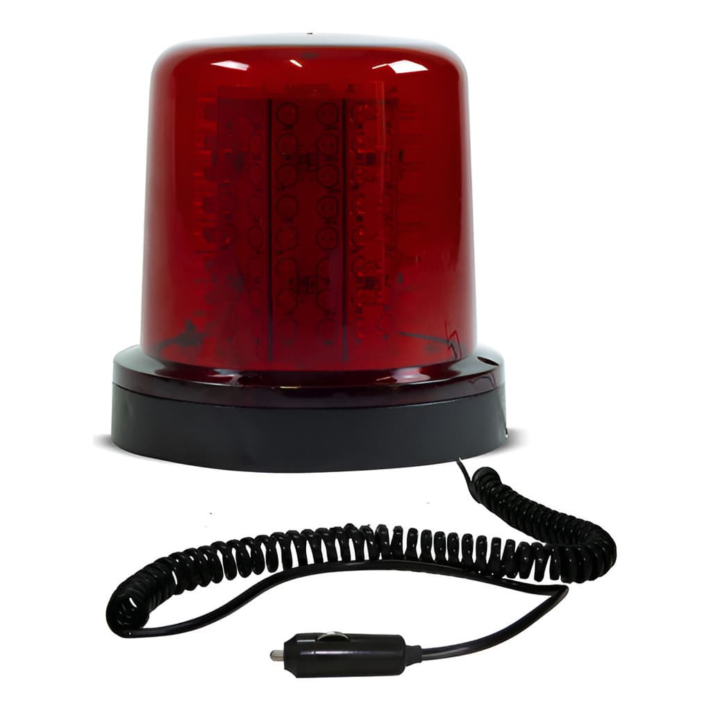 Giroled Giroflex 12v Vermelho 64 Leds 6 Efeitos Imã E Plug Polícia Bombeiro Emergência Ronda