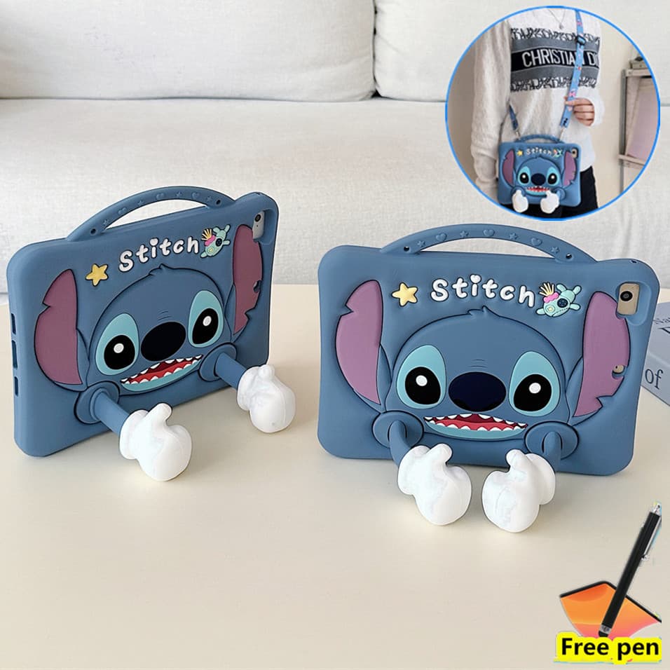Capa Para Xiaomi Redmi Pad 2 11 Polegadas 2025 4G Wifi 4G 5G Tablet De Silicone Macio Fofo Azul Desenho Animado Infantil