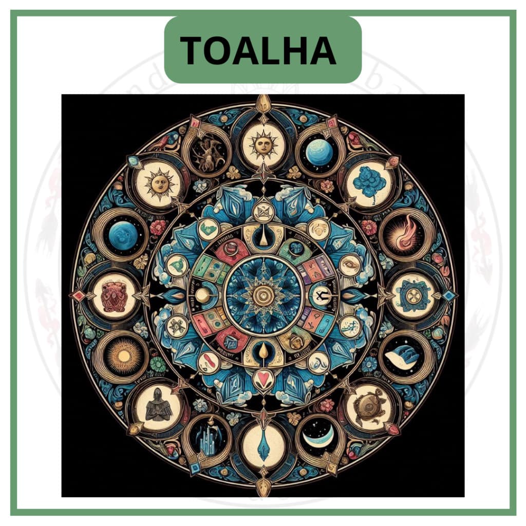 Toalha para Jogo de Tarot 0,70x0,70cm Mística