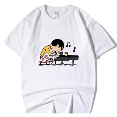 Camisa Camiseta Algodão Freddie Mercury Ícone do Rock | Look Street Vintage T-shirt Premium Postagem Rapida