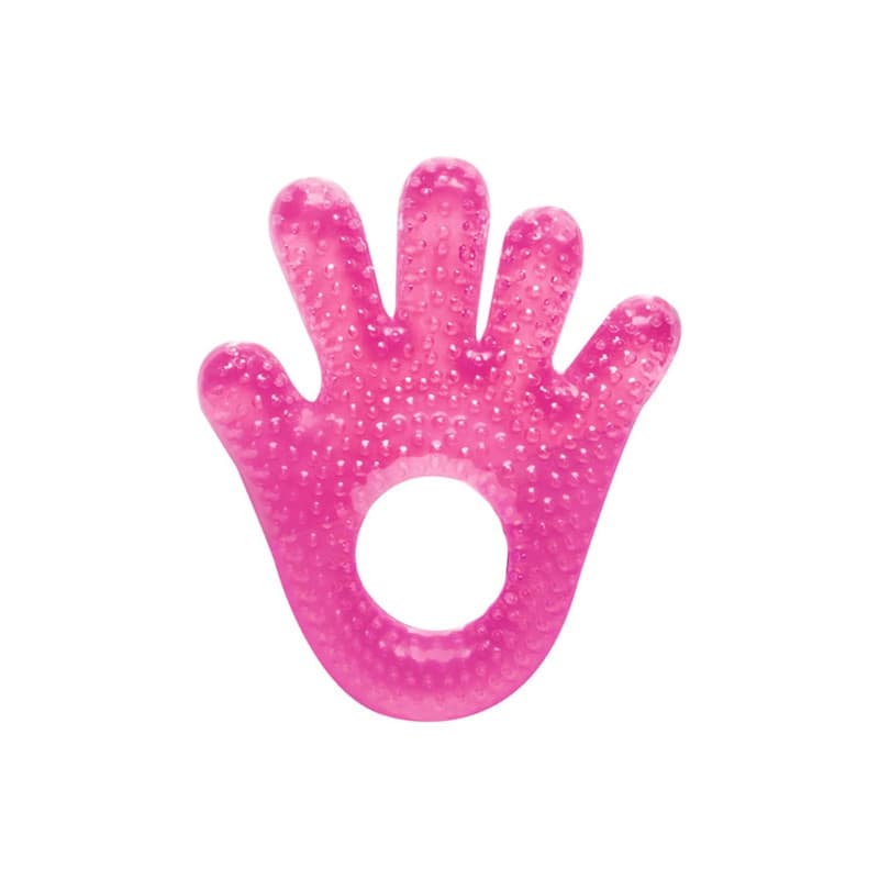 Mordedor Buba De Água Gelado Pra Gengiva Macio Mãozinha Bebe Cor Rosa