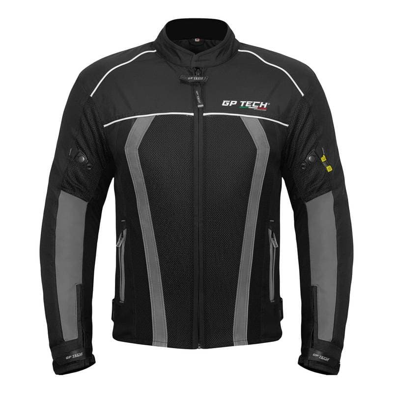 JAQUETA MOTO GP TECH SUMMER 2 MOTOCICLISTA PRETA CINZA ESPORTIVA PROTEÇÃO MOTOQUEIRO MOTOBOY