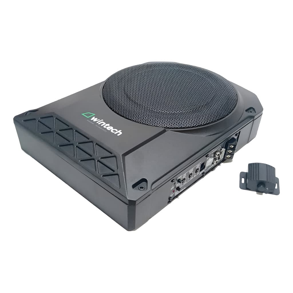 Caixa Amplificada Slim Sub Wintech 250w 10poLG Carro Pick-up