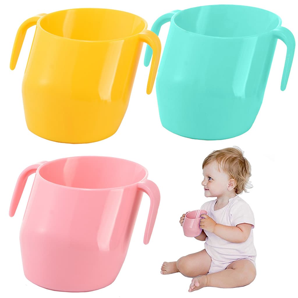 Copo De Treinamento De Plástico Para Crianças , 1 Peça , 200ml , Seguro Anti-Derramamento ,
