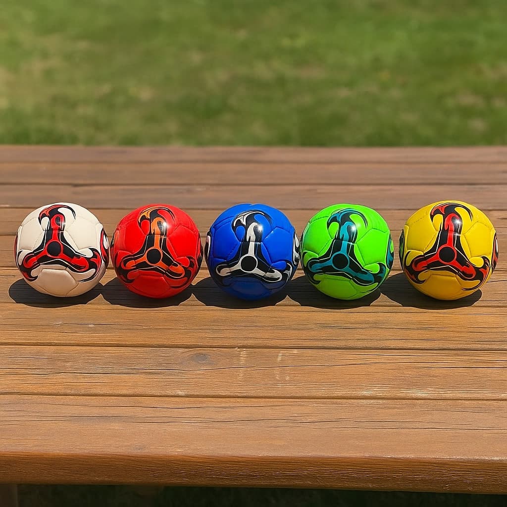 Kit Bola de Futebol + Bomba de Ar Manual Portátil Bola Tamanho Oficial Couro Sintético