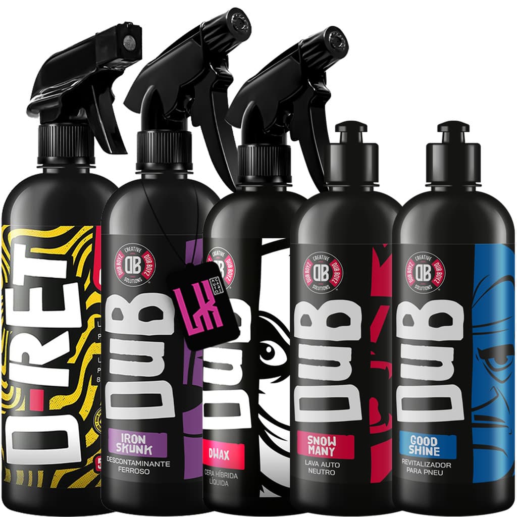 Kit Lavagem Automotiva Dub Boyz Profissional Snow Many D ret D wax Iron Skunk Good Shine