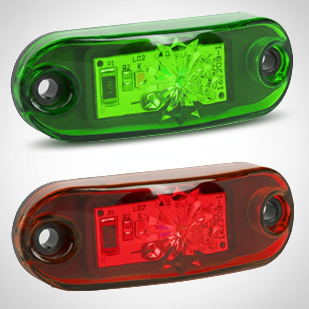 Kit 2 Luz Navegação Led Verde Vermelha Barco Lancha Navegação