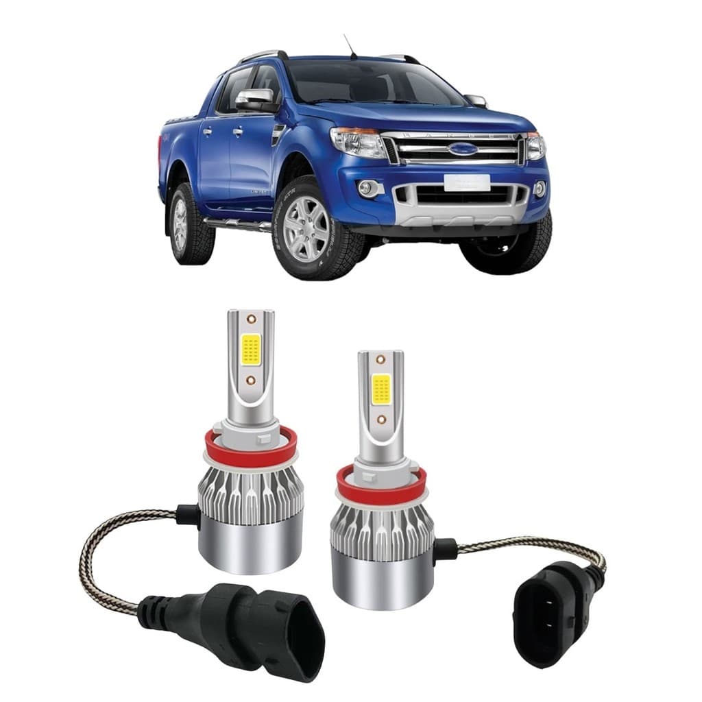 Par Lampada Super LED Farol de Milha Ranger 2012 2013 2014 2015 6000k H11