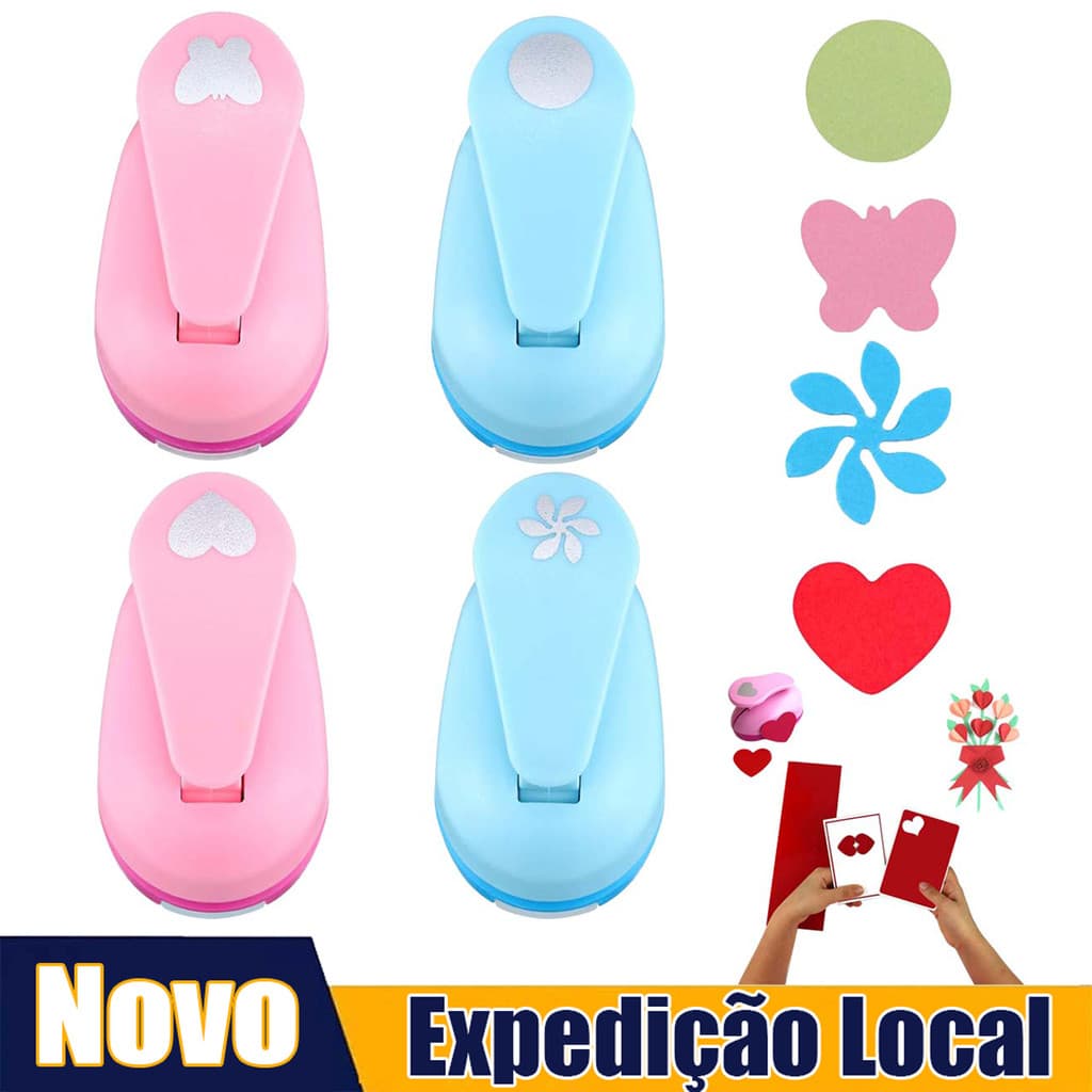 Conjunto de Furador De Papel Artesanal de 4 peças Scrapbook / cartão DIY abertura multiespecificações