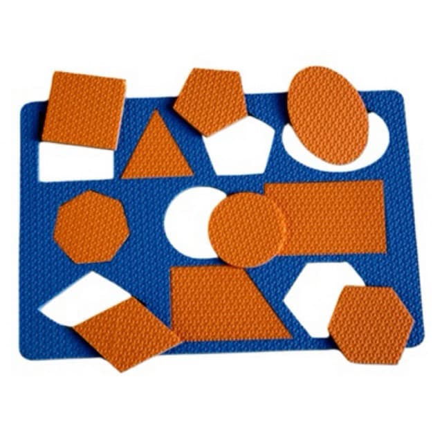 Brinquedo Pedagógico Formas Geométricas  Tabuleiro Tatame 21x31cm, escola