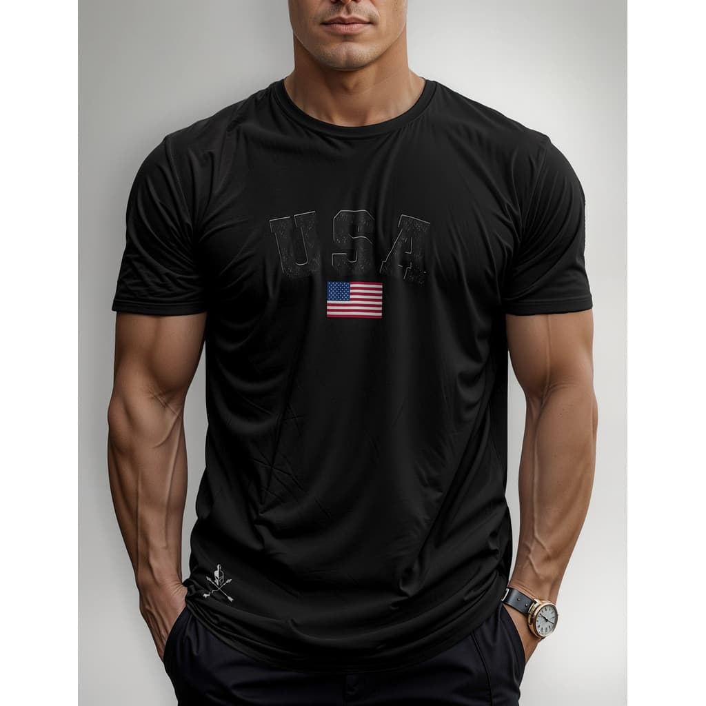 Camiseta Masculina 100% Algodão Macia América Estados Unidos