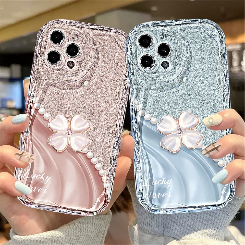 Capa Redmi Nota 14 Pro 13 12 11 10 9 8 14C 13C 12C 10C 9A POCO X7 C75 C65 Em Torno Da Flor Caso Laser