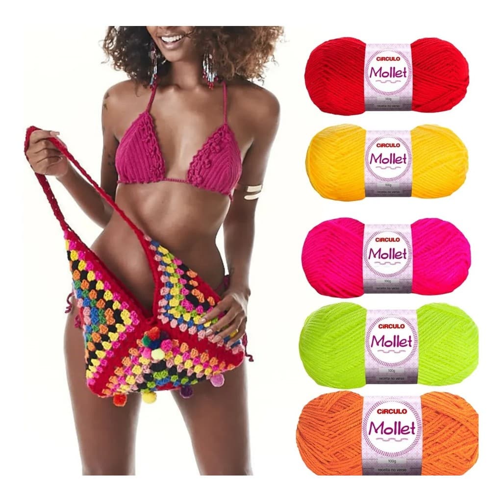 Novelo de Lã Mollet Circulo Crochê e Trico Tricot Original