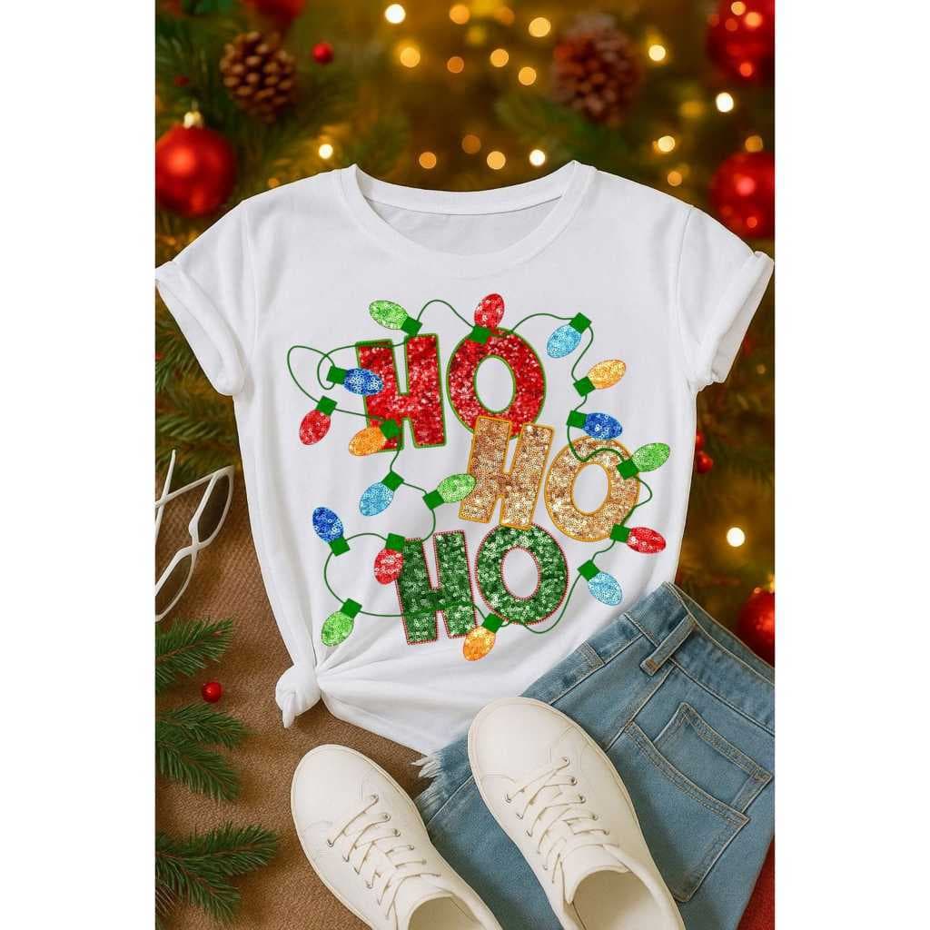 Linda Camiseta Tshirt Camiseta Natalina Feminina  Malha Poliéster Fiado – Tamanhos M, G e GG blusa Premium Postagem 24h