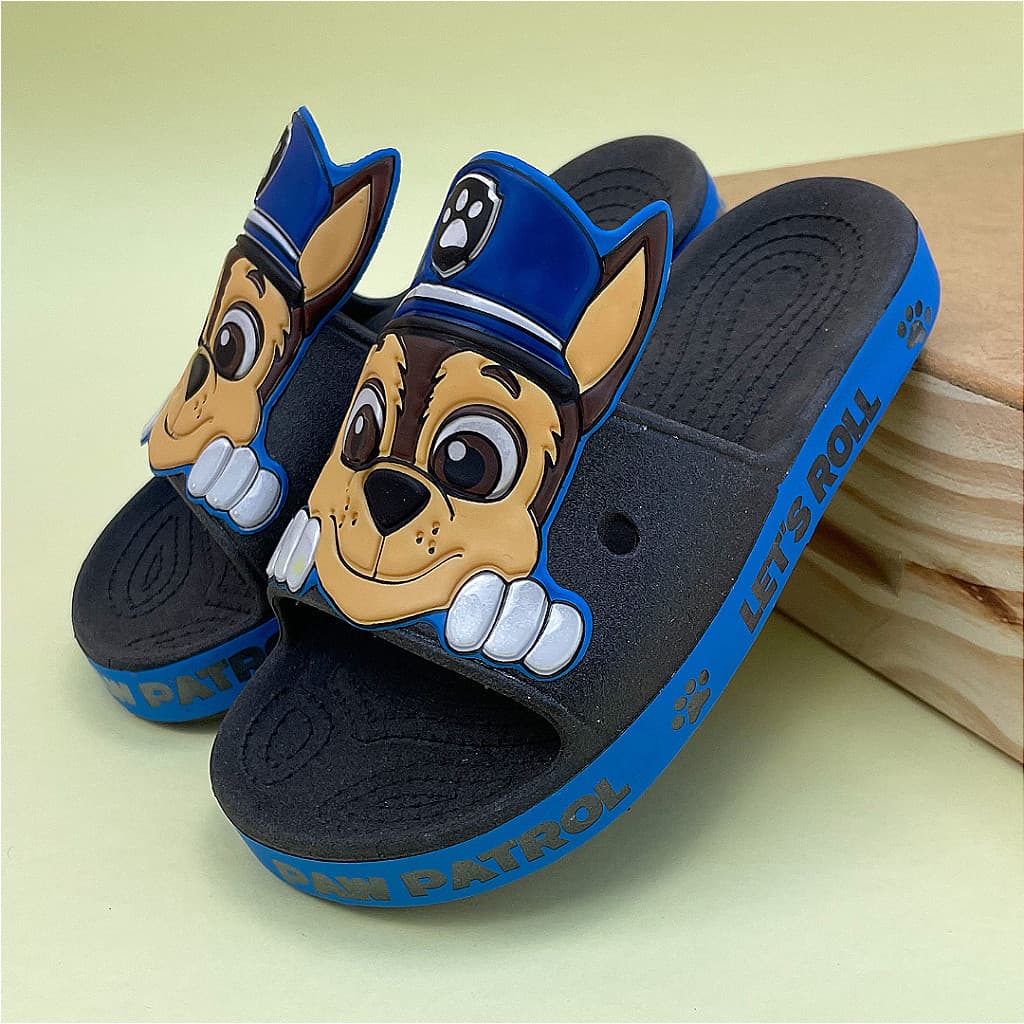 CHINELO SLIDE MENINO NUVEM INFANTIL PATRULHA CANINA CHASE CRIANÇA MENINO CONFORTÁVEL MACIO