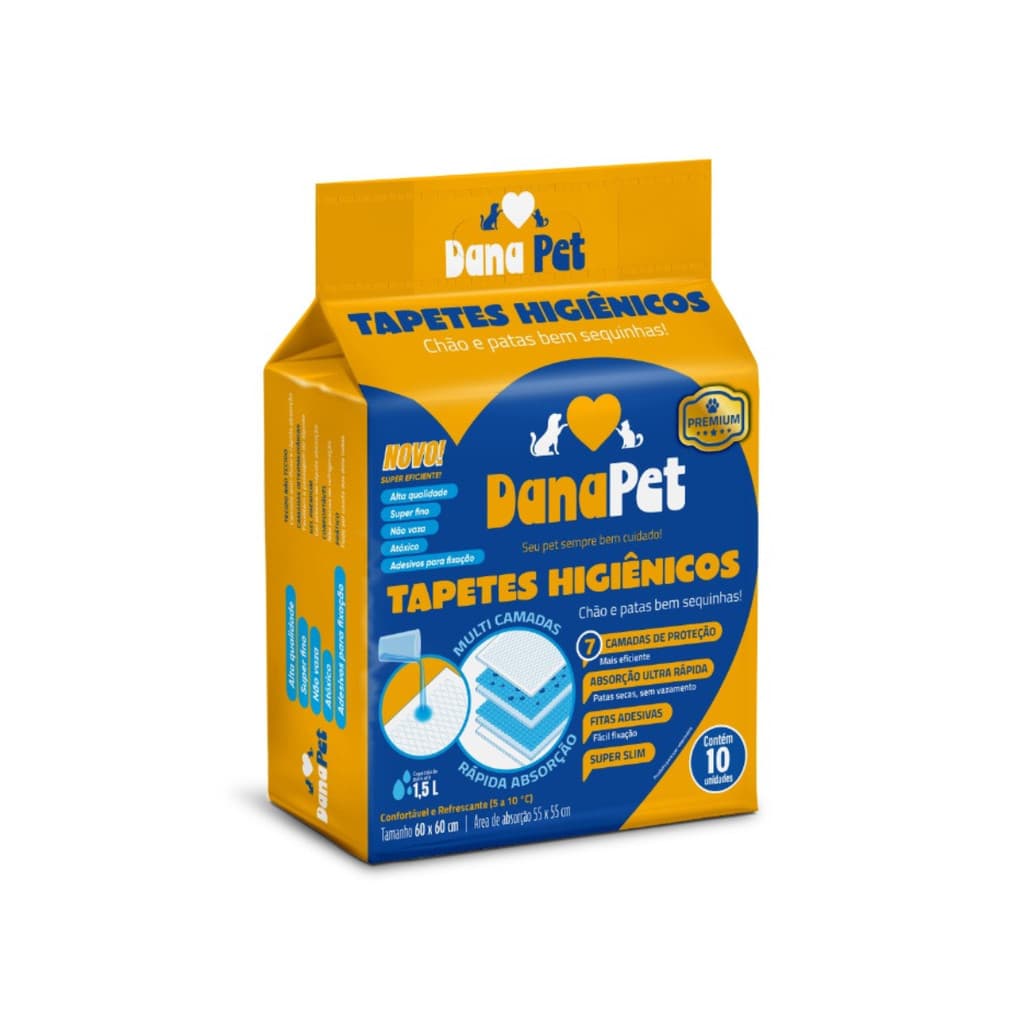 Tapete Higienico Para Cães 60x60 com 10 Folhas (Branco)