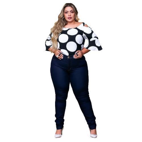 Calça Jeans Plus Size Azul Marinho Tara Jeans
