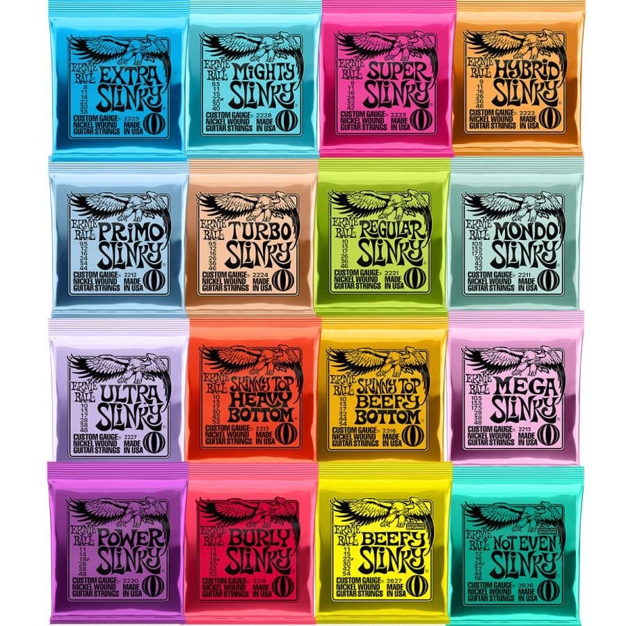 3 Peças/Conjunto Ernie Ball Cordas De Guitarra Elétrica Jogar Real Heavy Metal Rock 2220 2221 2222 2223 2225 2003 2004 2