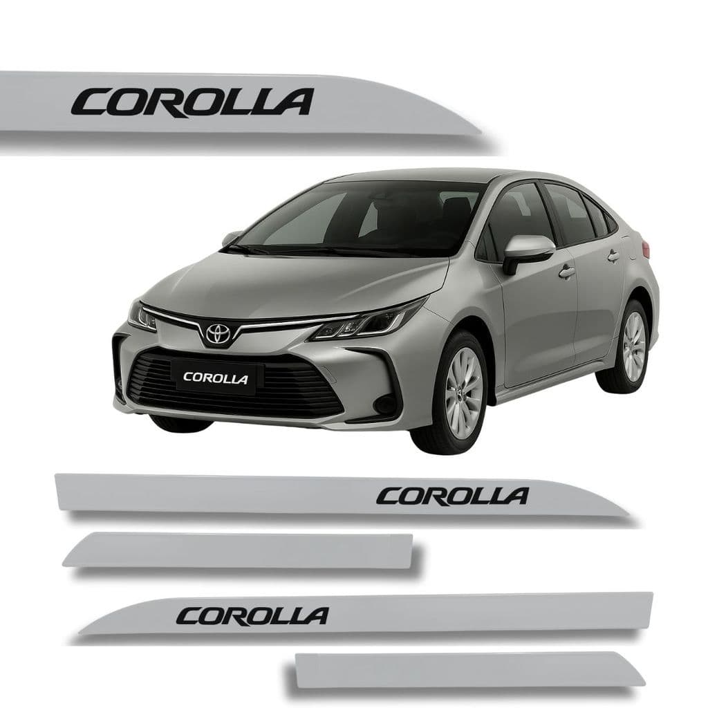 Friso Lateral Toyota Corolla 2008 a 2024 Prata Supernova
