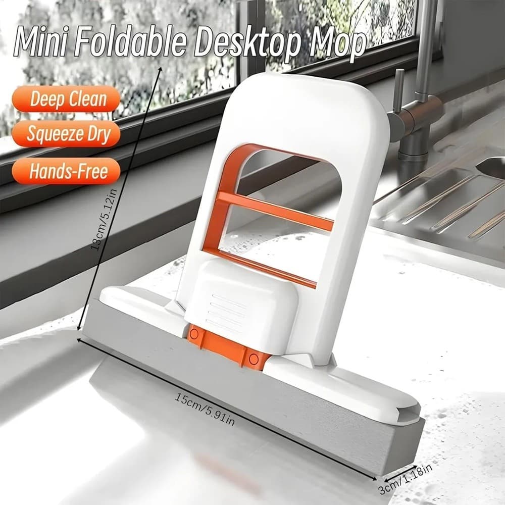 MINI MOP DE LIMPEZA PORTÁTIL MULTIUSO PARA COZINHA BANHEIRO E CANTOS