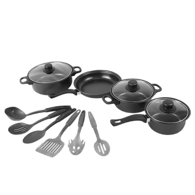 Conjunto de panelas antiaderentes, conjunto de 13 peças com revestimento de Teflon, várias cores disponíveis.