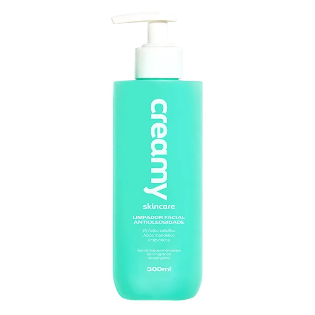 Lançamento Creamy Sabonete Rosto oleoso Limpador Facial Antioleosidade 300ml