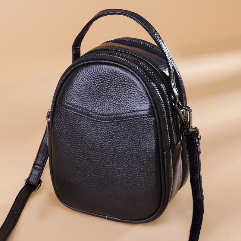 Bolsa para celular feminina 2025 novo estilo moda couro genuíno bolsa feminina All-Match bolsa transversal pequena bolsa