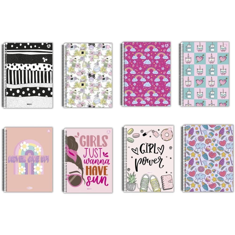Caderno 20X1 Capa Dura BOM D+ Feminino 320F PCT.C/02