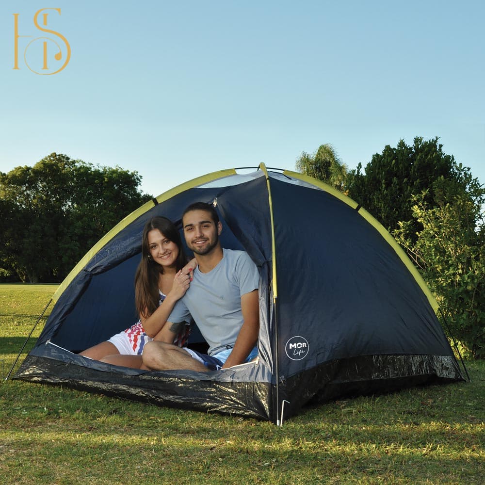 Barraca De Camping Iglu 2 - 5 Pessoas Azul Impermeável Com Bolsa