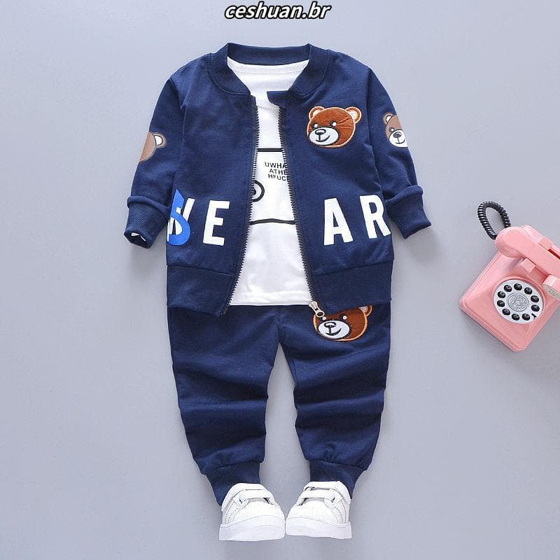 Crianças Menino Menina Manga Longa Camisetas + Calças + Casaco 3 Pçs Mickey Outono Outwear Terno Da Criança Esporte Fato