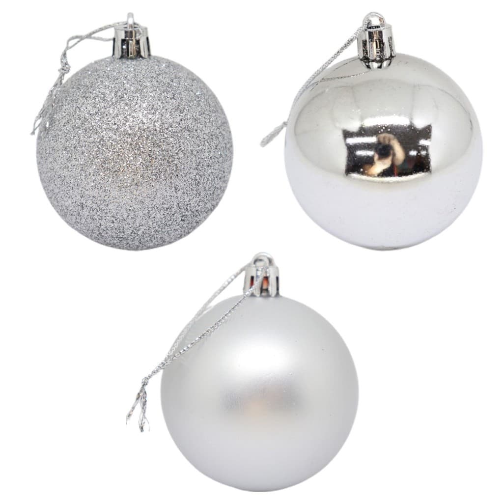 ENFEITES PARA DECORACAO NATAL BOLA 6CM  COR PRATA PCT.C/06