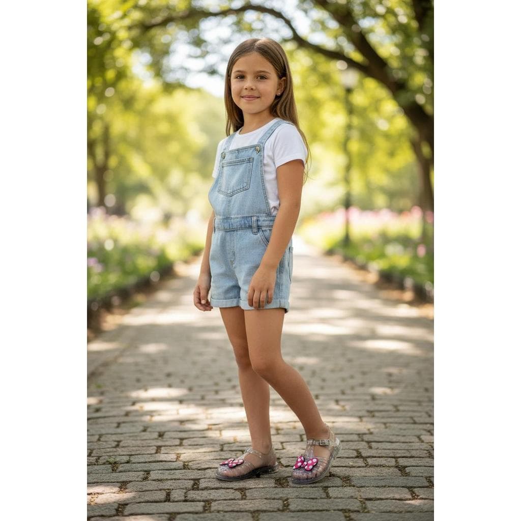 Sandalia Infantil Menina Melissinha Transparente Cristal Laço Confortável Leve AD