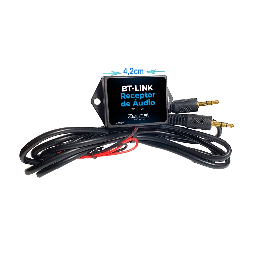 Receptor Áudio Bluetooth Adaptador Link Auxiliar P2 ZD-BT-LK Zendel