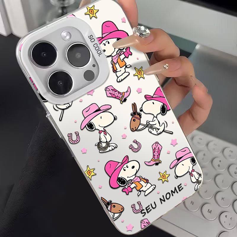Capinha de personalizado Snoopy para iPhone 11 13 x xr xs max 12 14 15 16 pro max 7 15 Plus 12 pro capa anti impacto