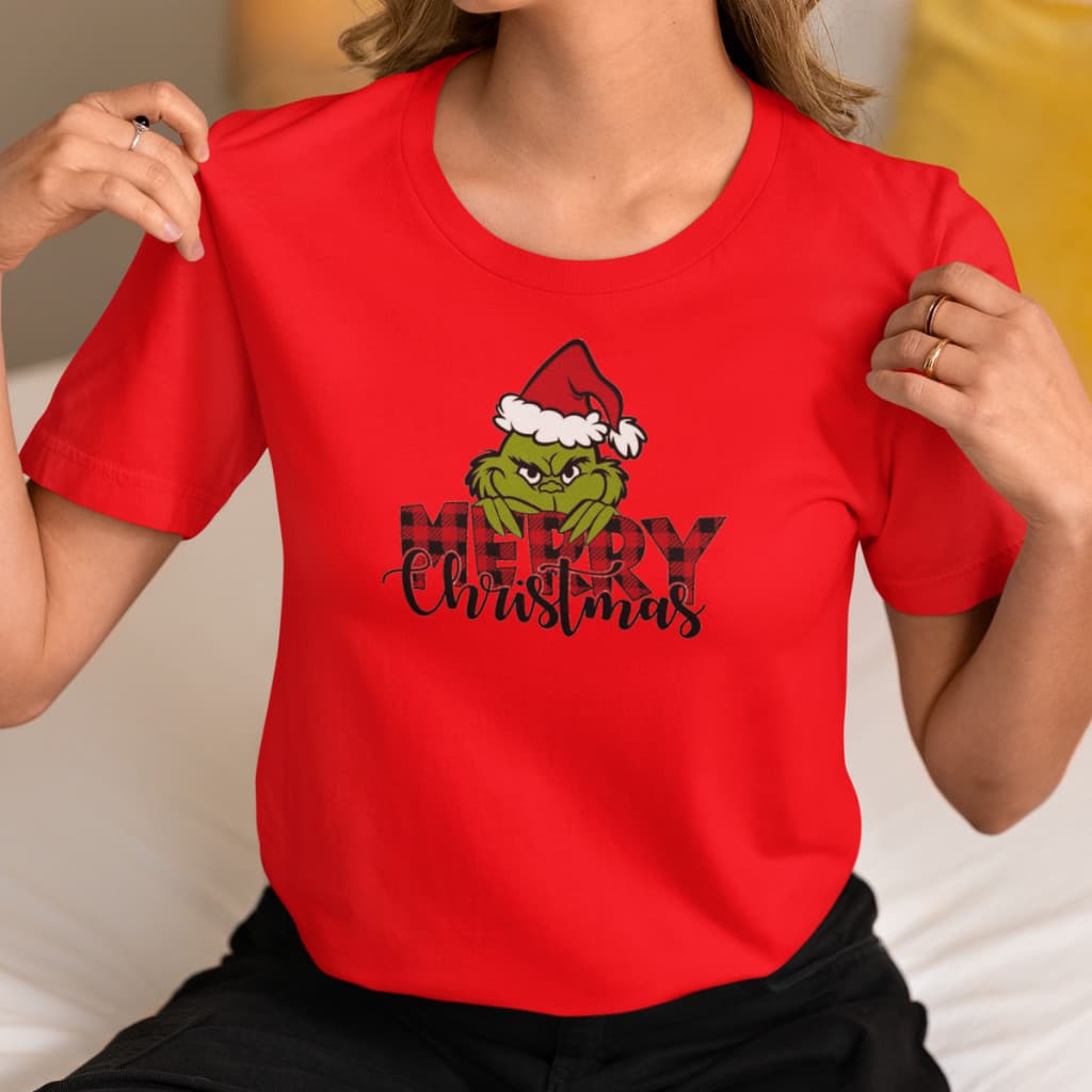 Camiseta Natal Merry Christmas Grinch Perfeita para o Natal Ideal para Confraternização