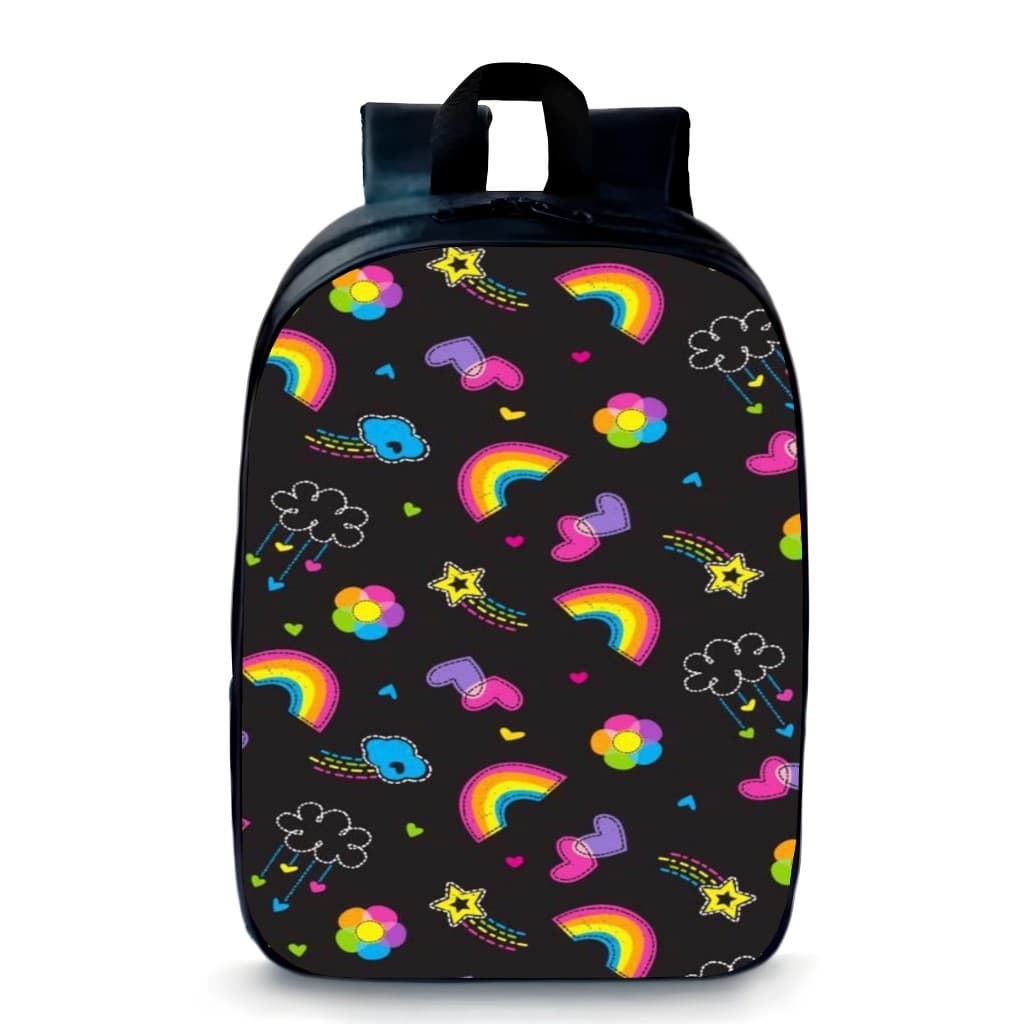 Mochila Pequena Pré-escolar Arco Íris Fofos Moda Infantil Novidade