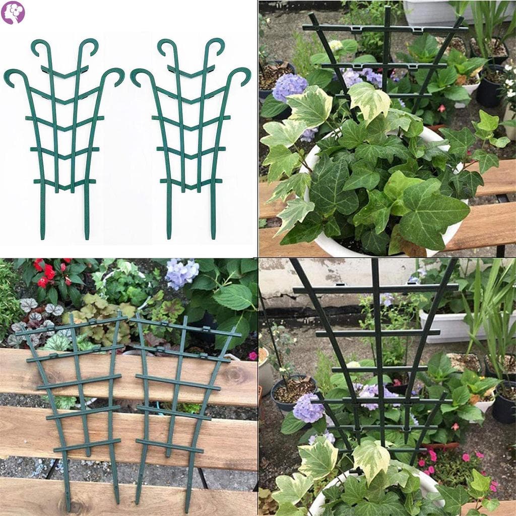 2 Pçs Plantas Videira Escalada Treliça Forte Reutilizável De Jardim Para Apoiar Trepadeiras
