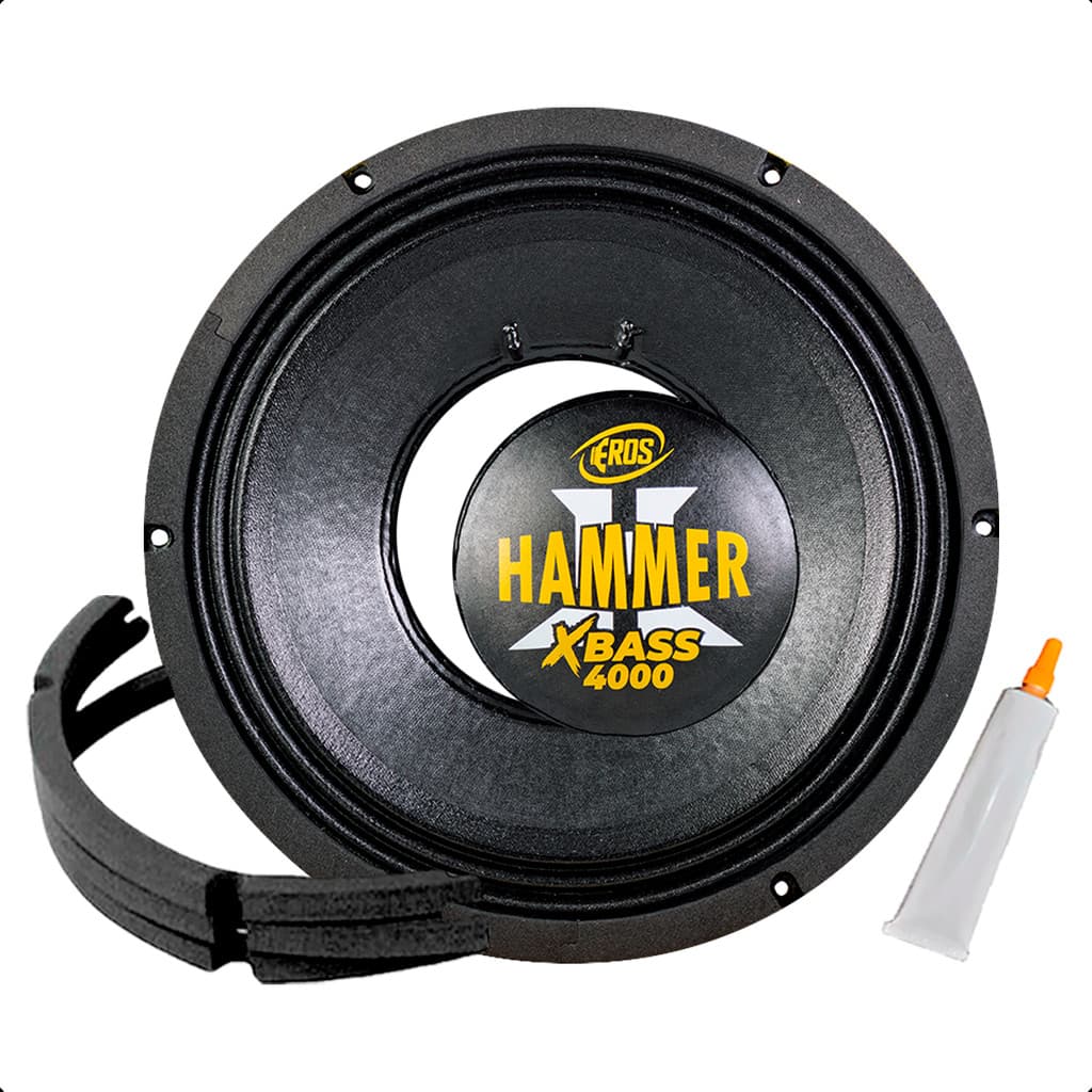 Reparo Alto-falante Eros E12 HAMMER 4000 XBASS 2000W RMS - 12 polegadas 4 Ohms