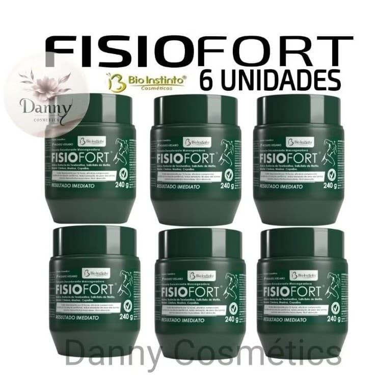 Kit 6 Fisiofort Verde Pomada Massageadora 240g - Bio Instinto