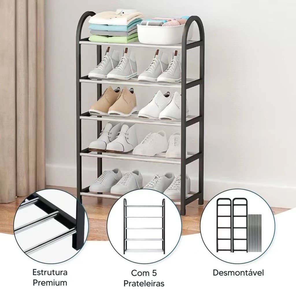5 Andares 10 Pares Premium Sapateira De Porta Organizadora Para Sapatos Organizador Quarto Sapateira