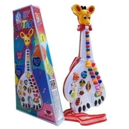 Girafa Musical Guitarra Com Sons de Bichos e Luzes 26 Teclas