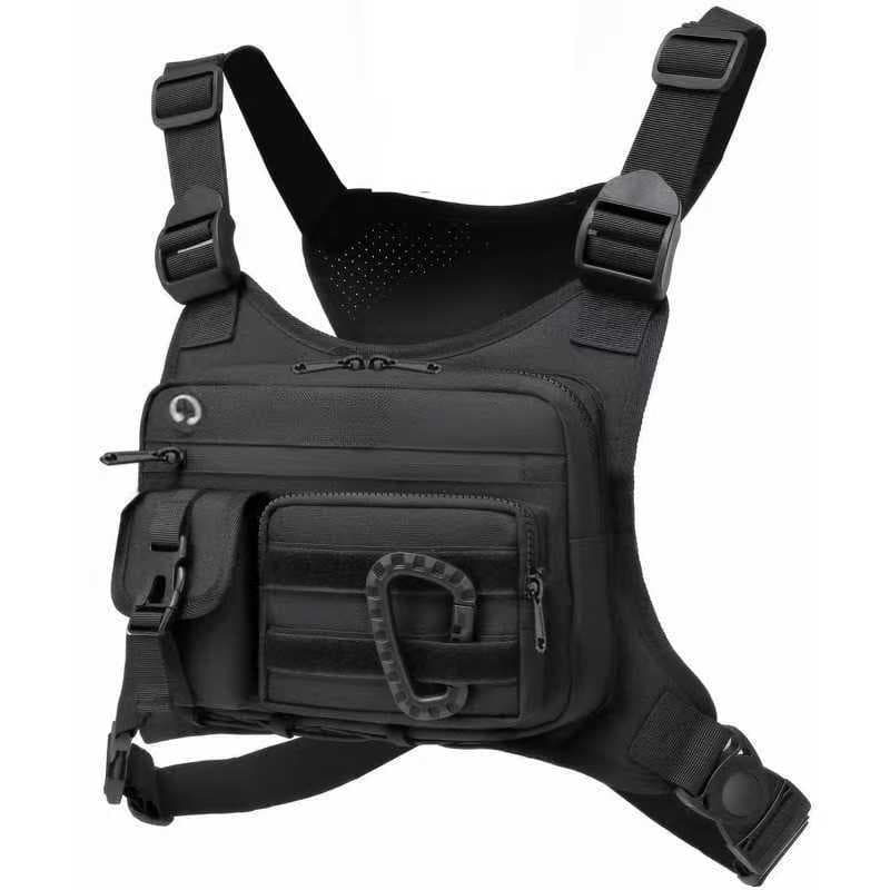 Peito tático masculino Bolsa Colete tático ao ar livre Colete esportivo ao ar livre Mochila multifuncional