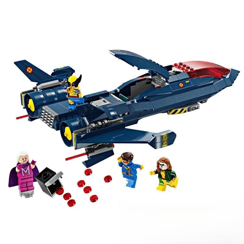 359 peças Marvel Lego X-Men Jet avião blocos de construção brinquedos educativos crianças presentes compatíveis 76281