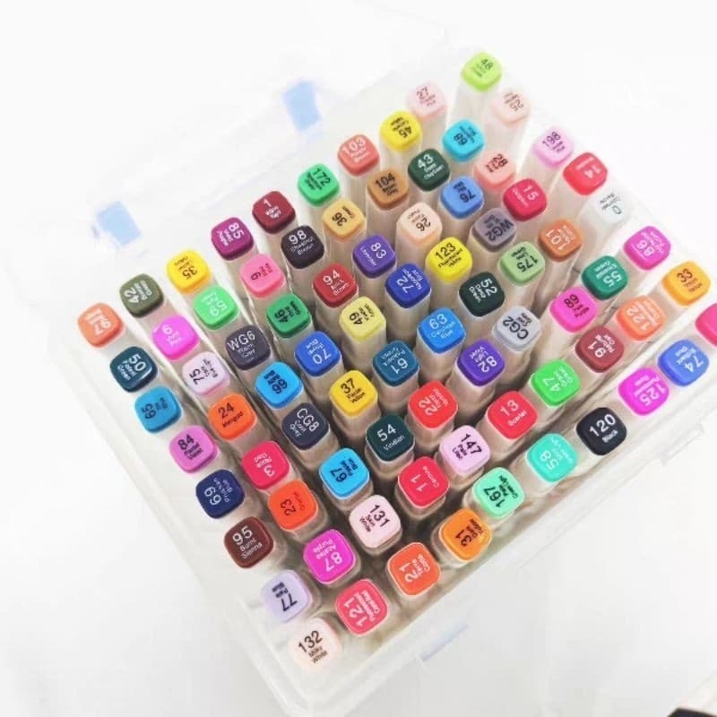 Cores Suitcase Touch Marker 12/18/36/48/60/80/100/120 Pen Dual Tip Marker/Painting Art